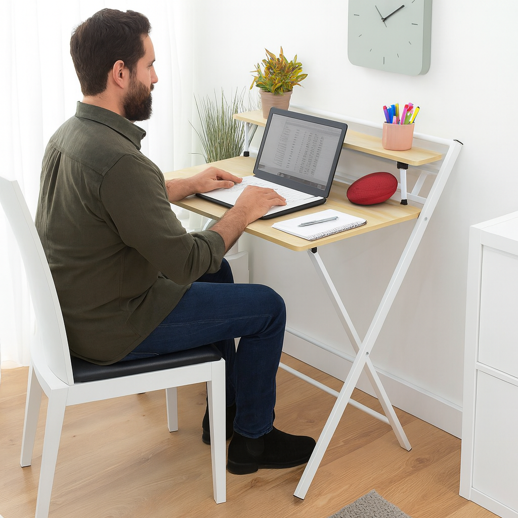 Folding Desk with Shelf Tablezy InnovaGoods