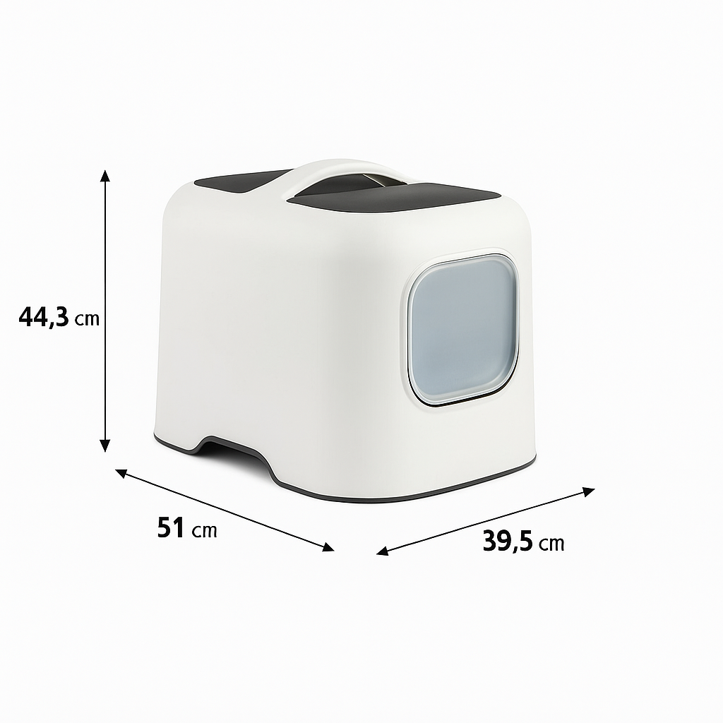 Cat Litter Box Rotho My Pet MISTLETOE 51 x 39,5 x 44,3 cm White