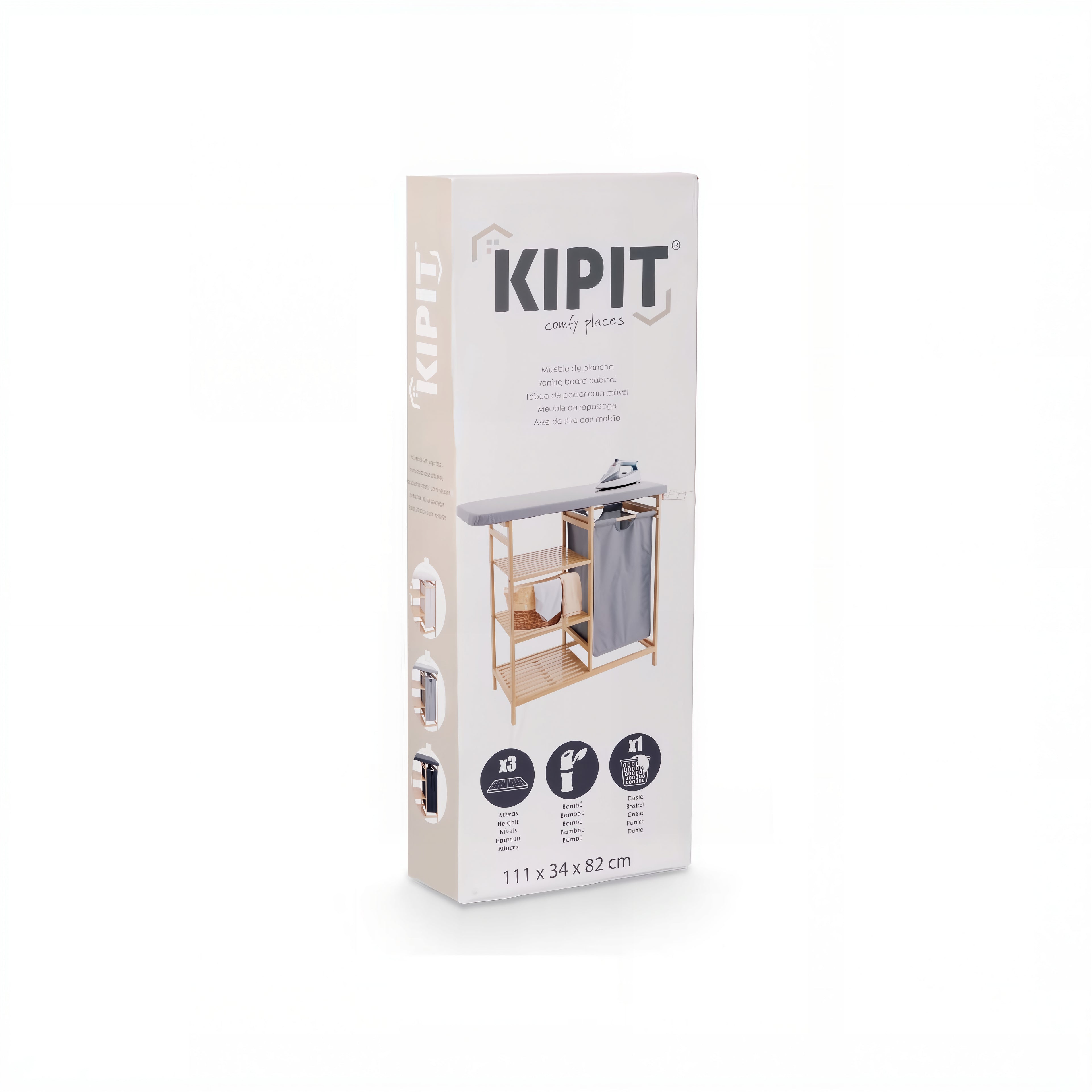 Ironing board Kipit Black Cloth Bamboo