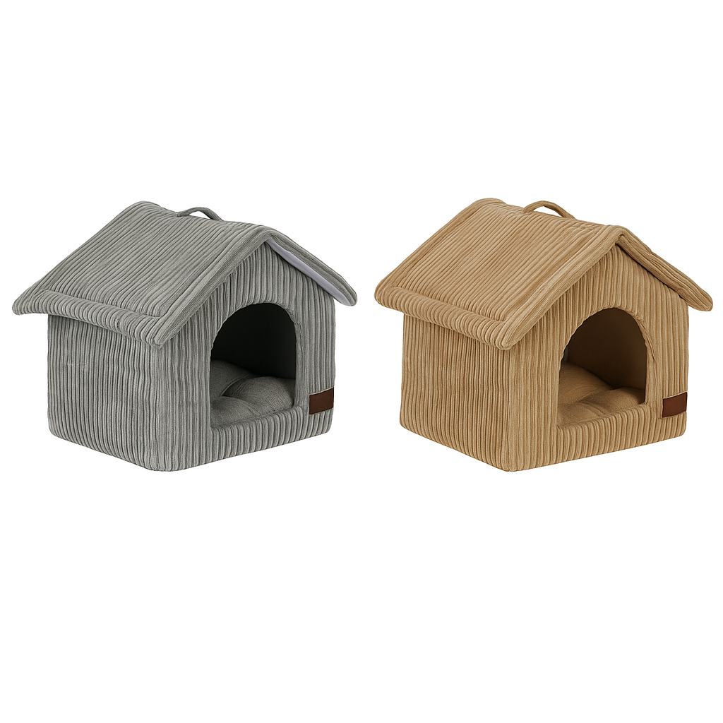 Pet bed DKD Home Decor 40 x 33 x 38 cm 48 x 37 x 40 cm Grey Camel Aluminium 2 Units