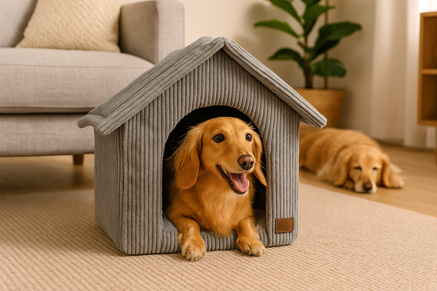 Pet bed DKD Home Decor 40 x 33 x 38 cm 48 x 37 x 40 cm Grey Camel Aluminium 2 Units