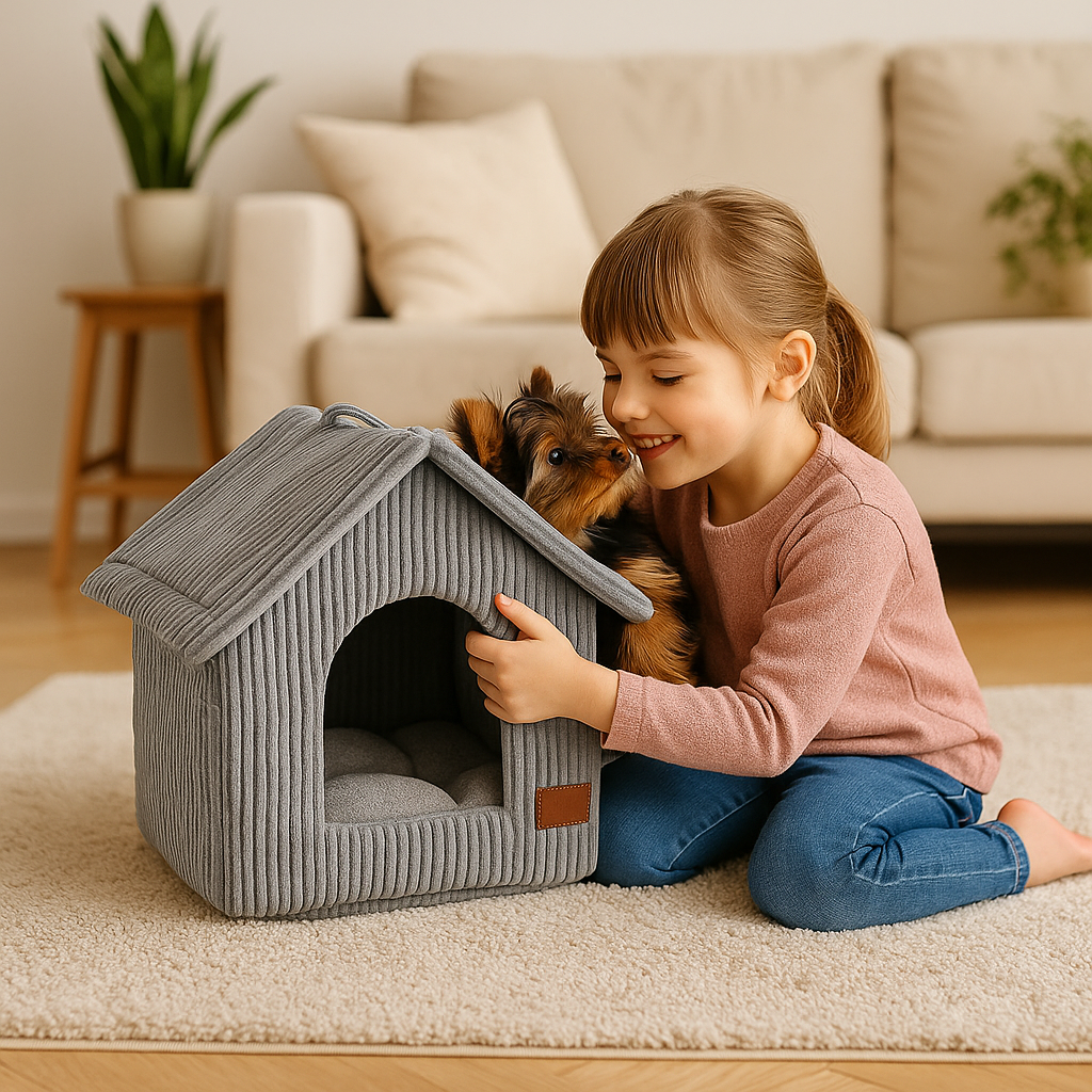 Pet bed DKD Home Decor 40 x 33 x 38 cm 48 x 37 x 40 cm Grey Camel Aluminium 2 Units